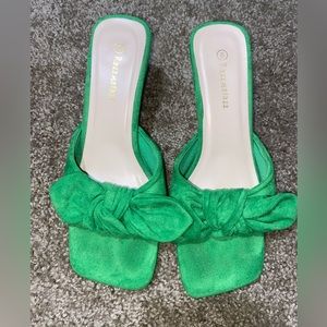 Green sandals